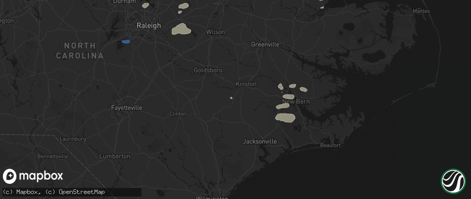 Hail map in Deep Run, NC on June 27, 2026
