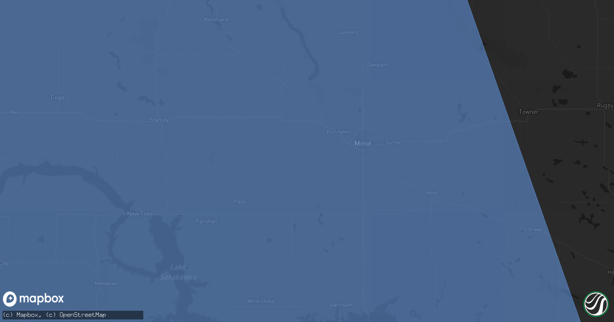 Hail map in Des Lacs, ND on June 27, 2026