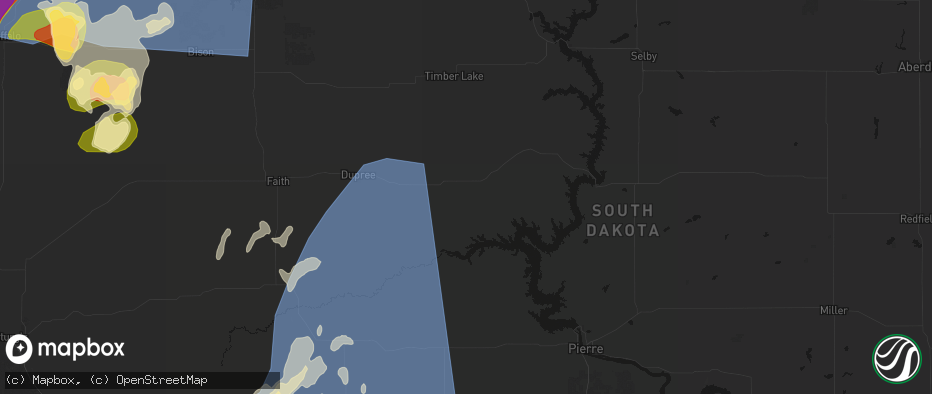 Hail map in Eagle Butte, SD on June 27, 2026