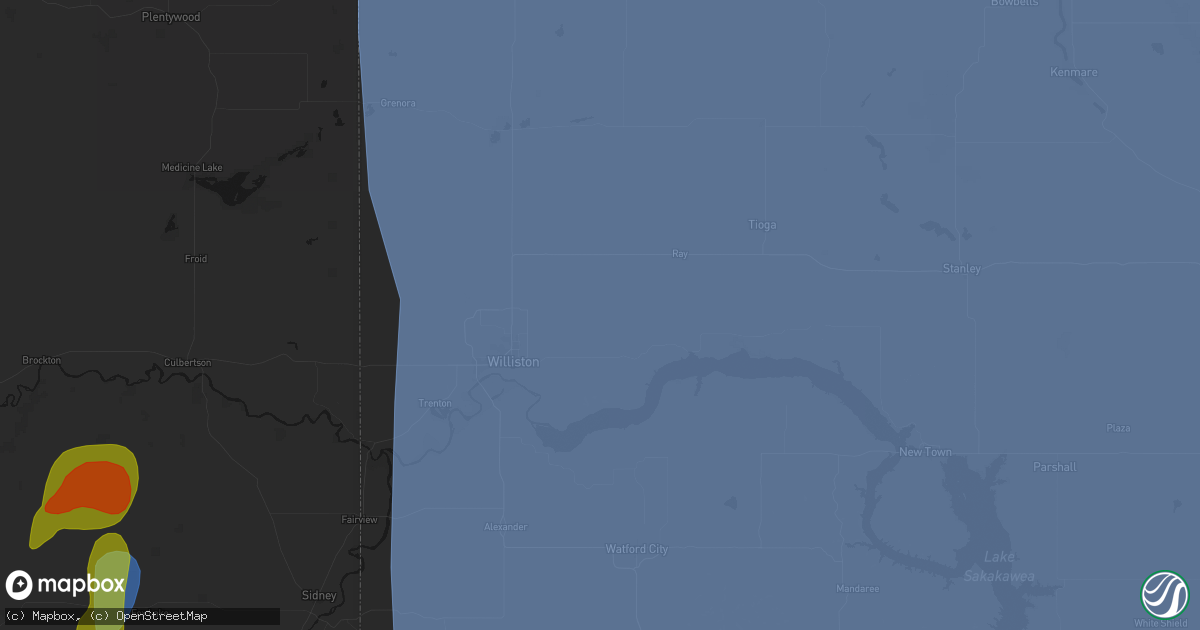 Hail map in Epping, ND on June 27, 2026