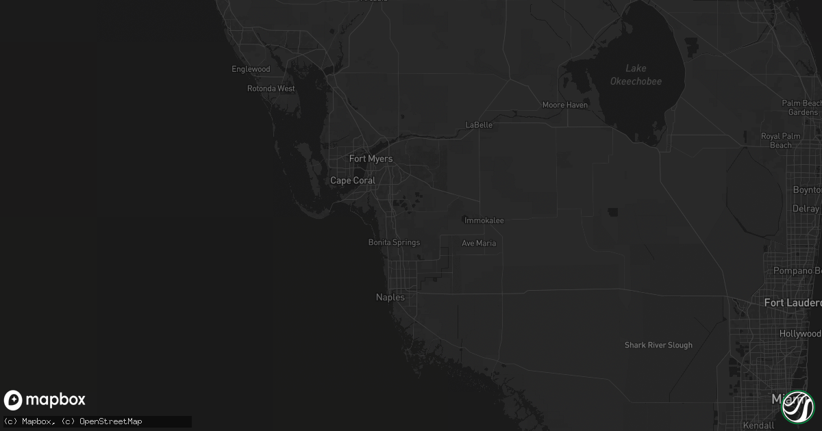 Hail map in Estero, FL on June 27, 2026