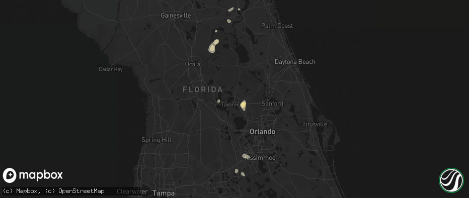 Hail map in Eustis, FL on June 27, 2026