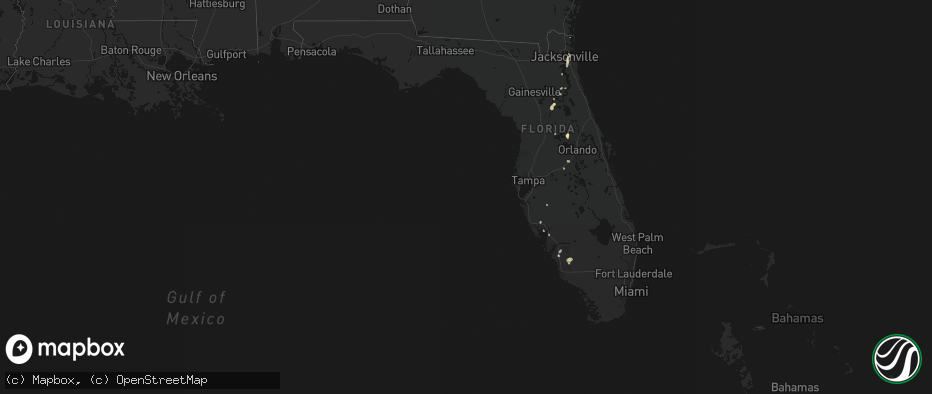 Hail map in Florida on June 27, 2026