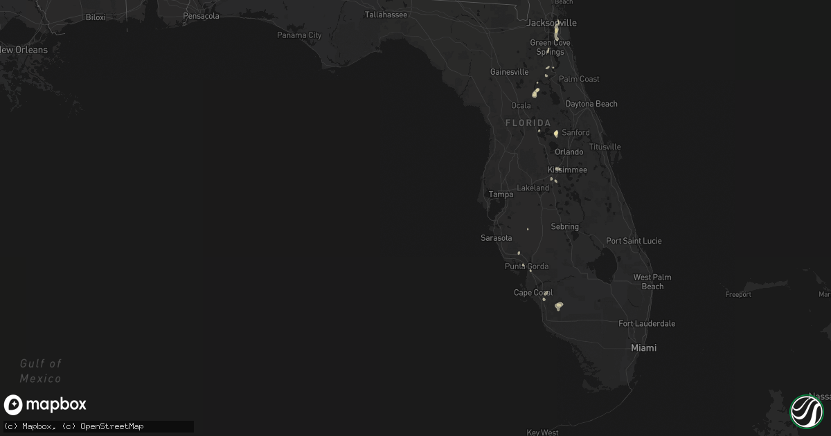 Hail map in Florida on June 27, 2026