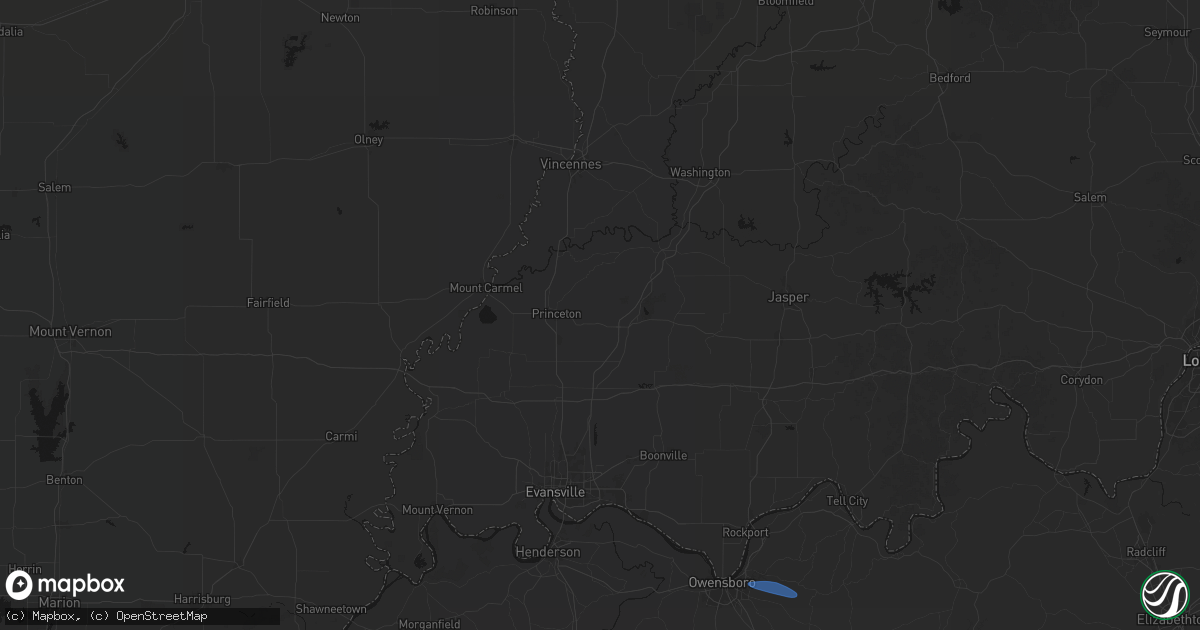 Hail map in Francisco, IN on June 27, 2026