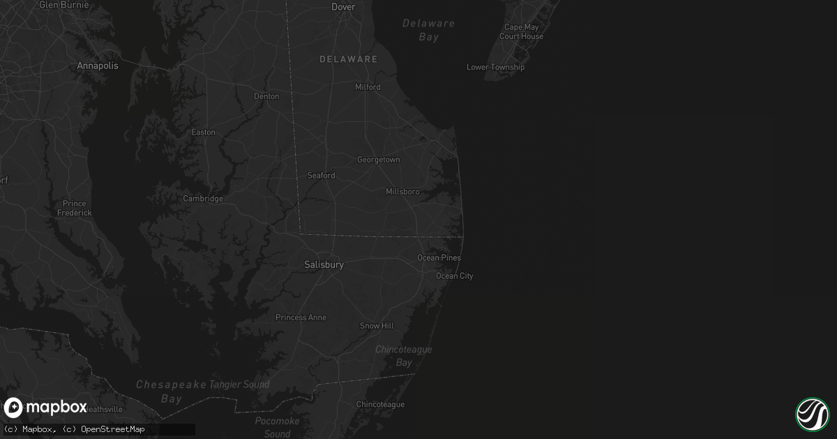 Hail map in Frankford, DE on June 27, 2026
