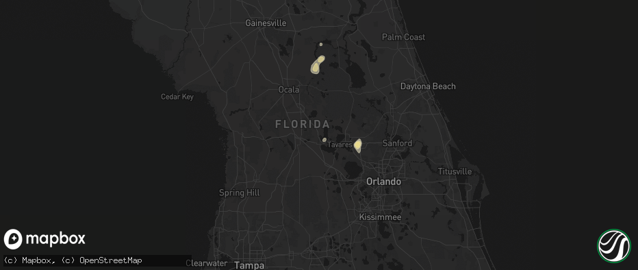 Hail map in Fruitland Park, FL on June 27, 2026