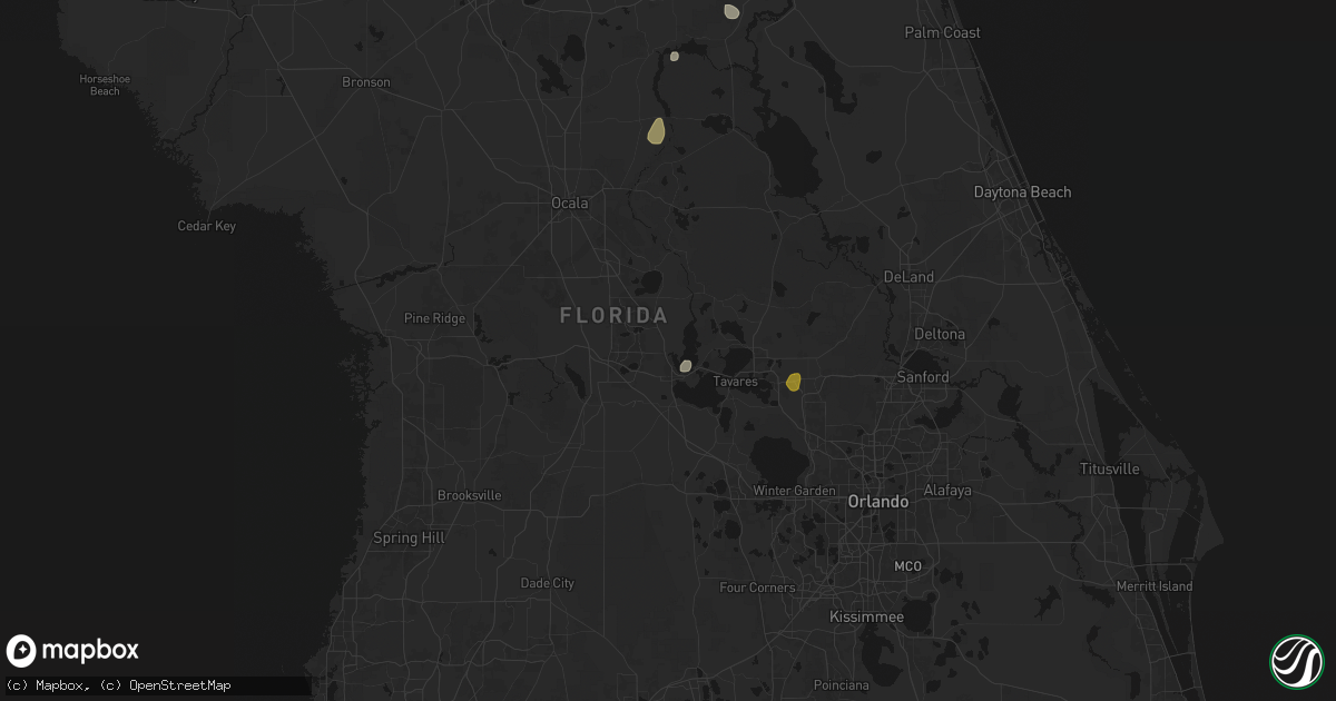 Hail map in Fruitland Park, FL on June 27, 2026