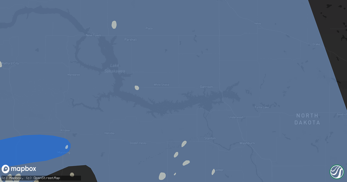 Hail map in Garrison, ND on June 27, 2026