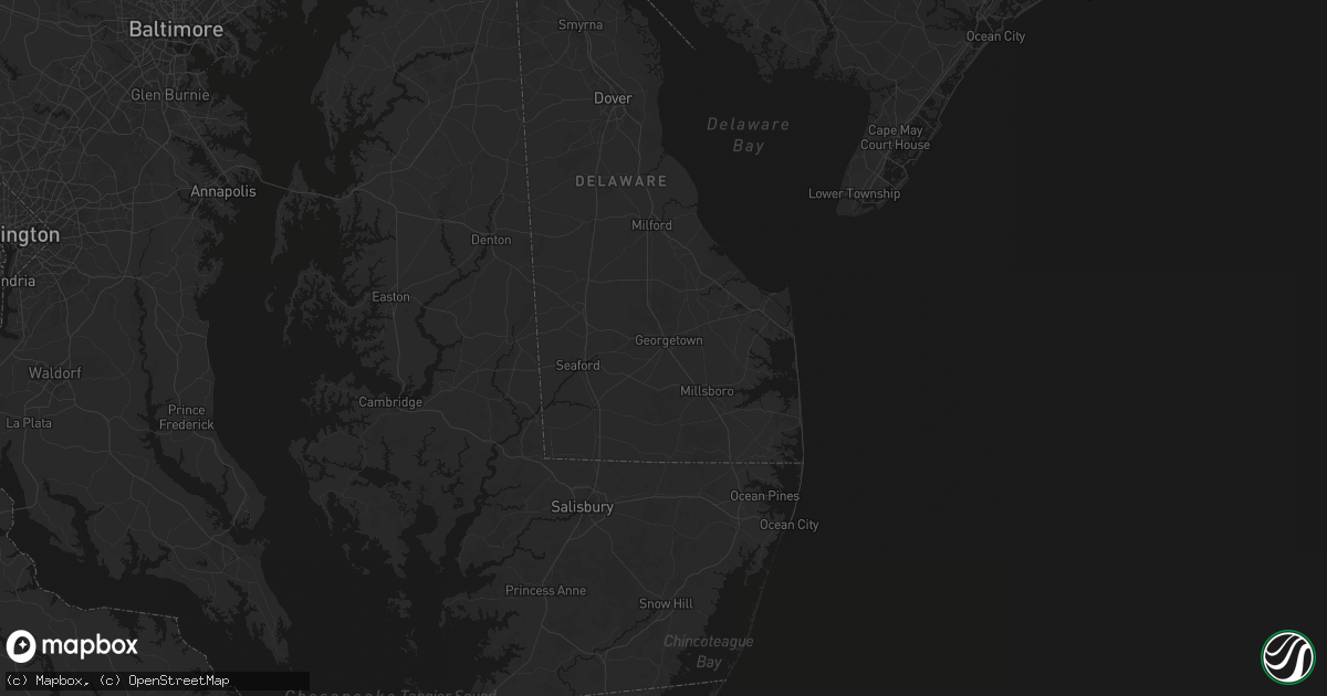 Hail map in Georgetown, DE on June 27, 2026