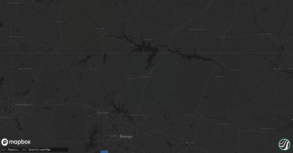 Hail map in Henderson, NC on June 27, 2026