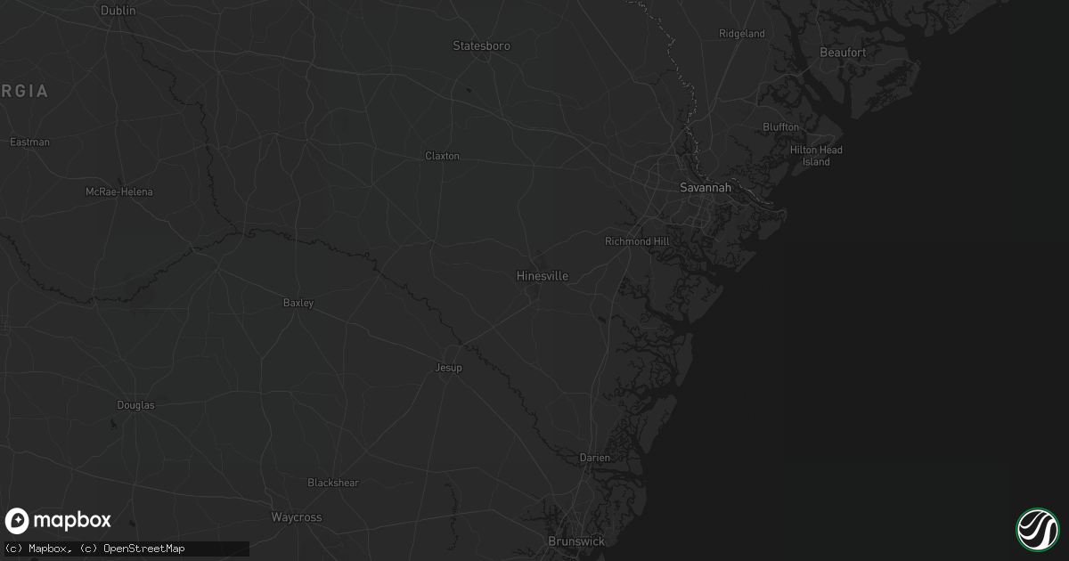 Hail map in Hinesville, GA on June 27, 2026