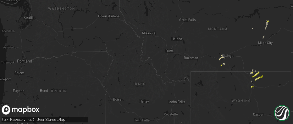 Hail map in Idaho on June 27, 2026