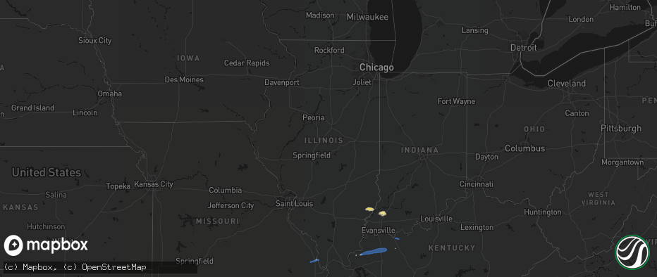 Hail map in Illinois on June 27, 2026