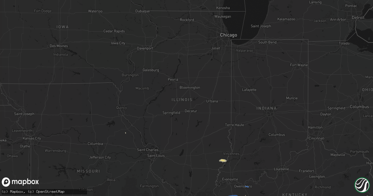 Hail map in Illinois on June 27, 2026
