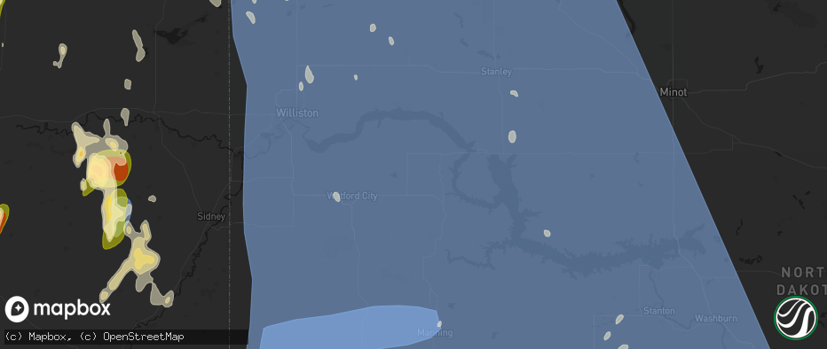 Hail map in Keene, ND on June 27, 2026