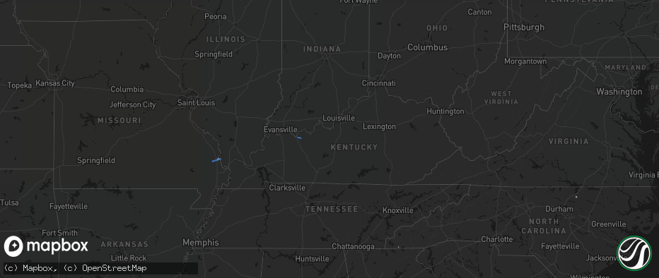 Hail map in Kentucky on June 27, 2026