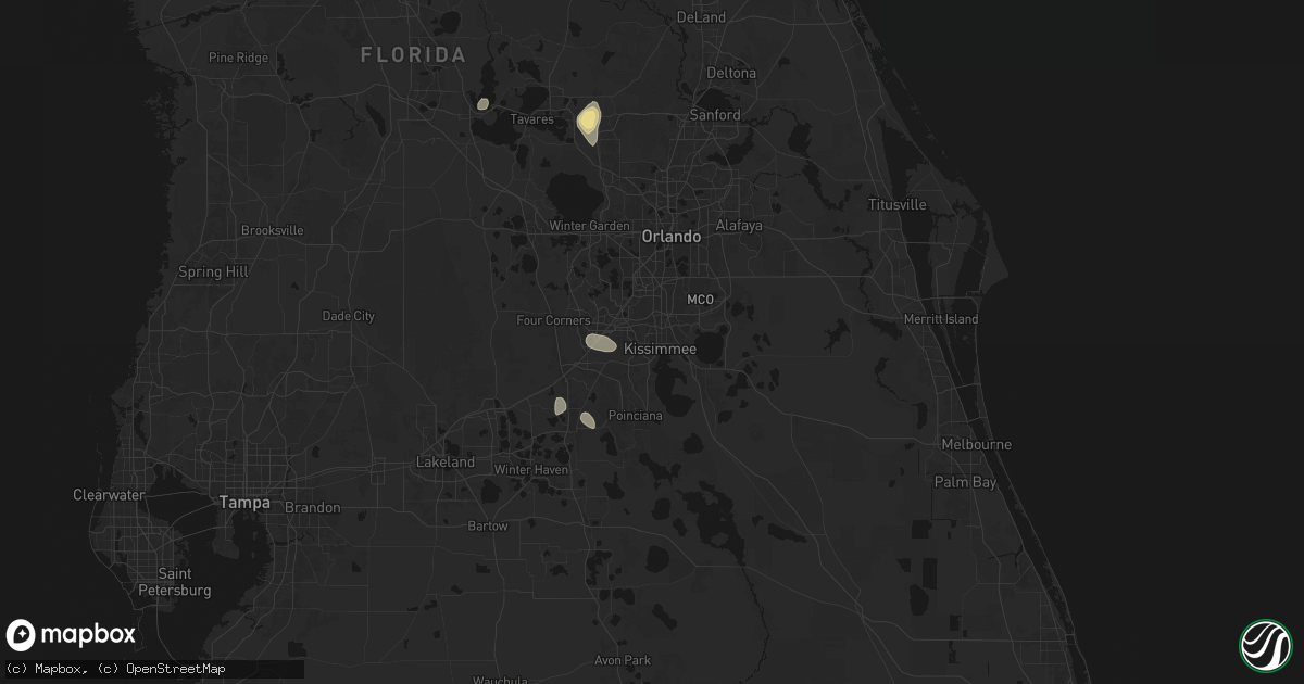 Hail map in Kissimmee, FL on June 27, 2026