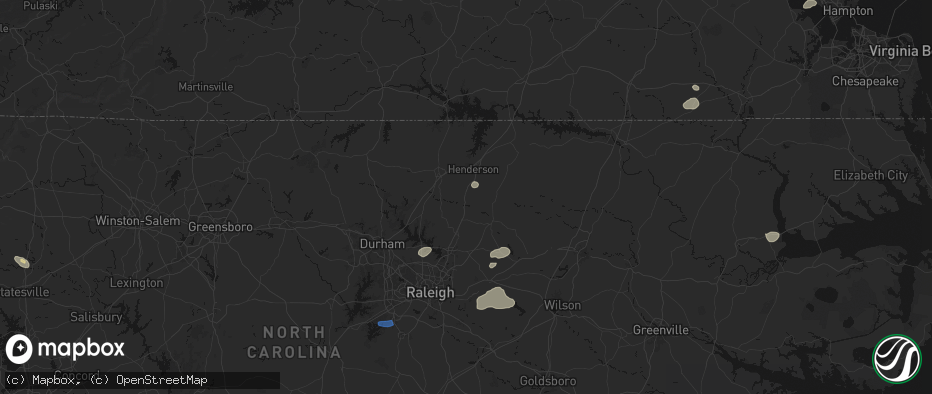 Hail map in Kittrell, NC on June 27, 2026