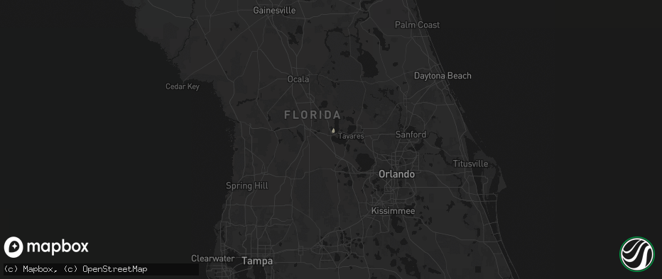 Hail map in Leesburg, FL on June 27, 2026