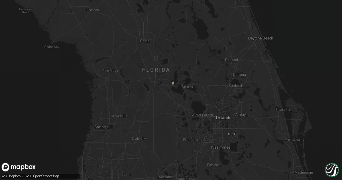 Hail map in Leesburg, FL on June 27, 2026