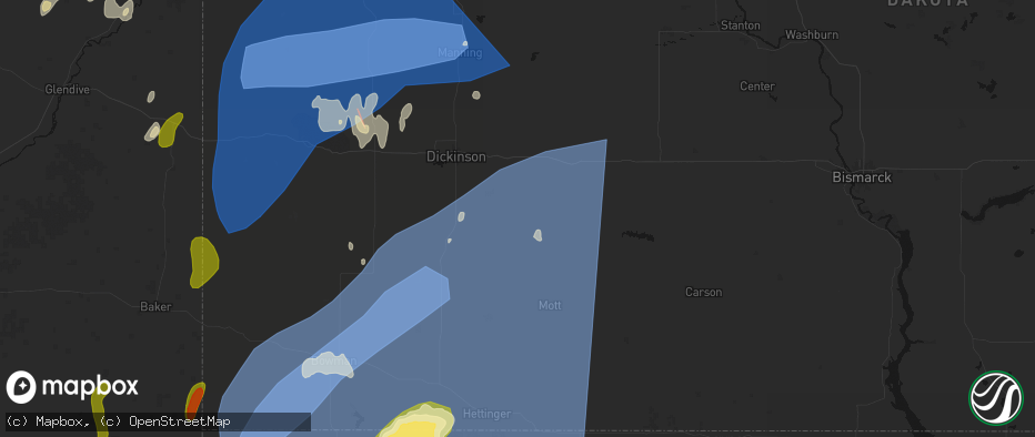 Hail map in Lefor, ND on June 27, 2026