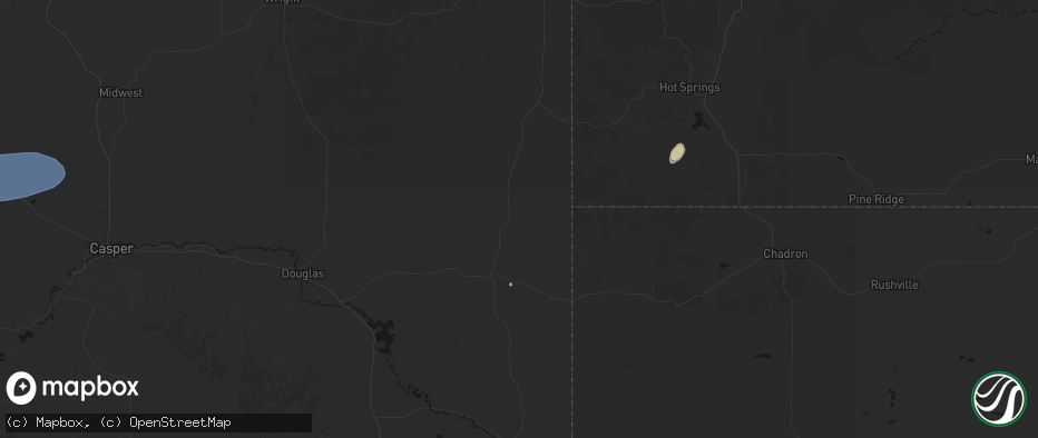 Hail map in Lusk, WY on June 27, 2026