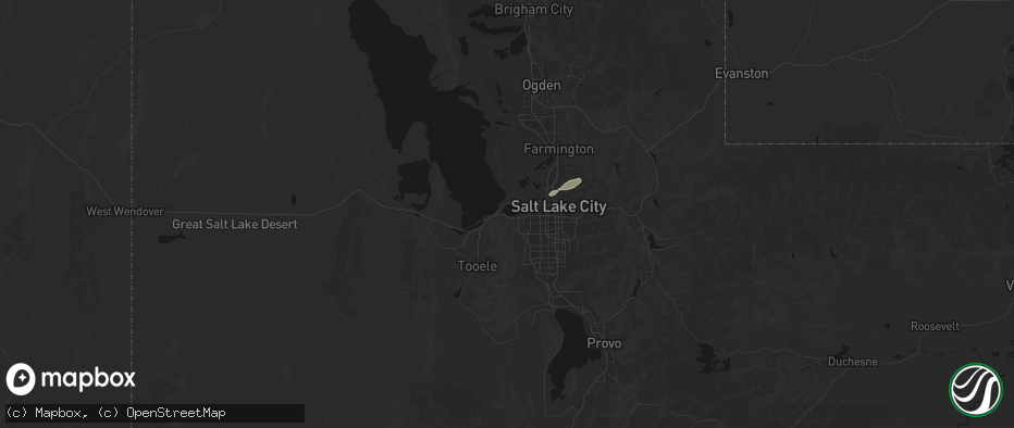 Hail map in Magna, UT on June 27, 2026