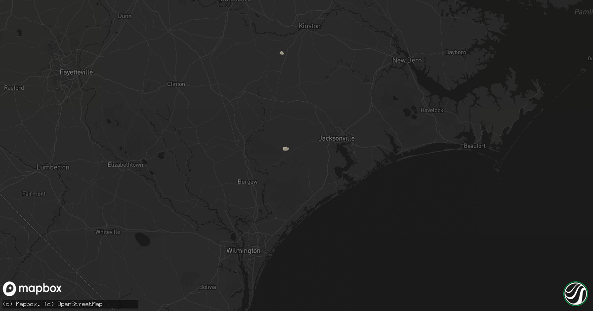 Hail map in Maple Hill, NC on June 27, 2026