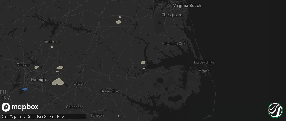 Hail map in Merry Hill, NC on June 27, 2026