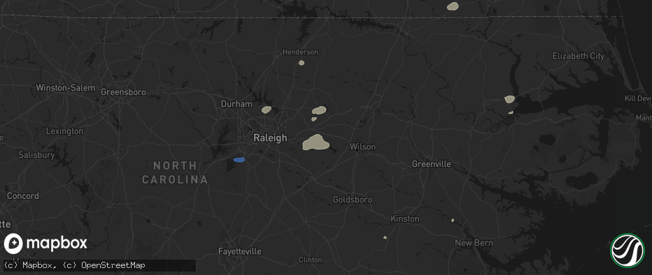 Hail map in Middlesex, NC on June 27, 2026