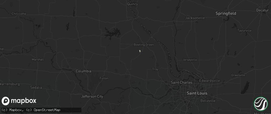 Hail map in Middletown, MO on June 27, 2026