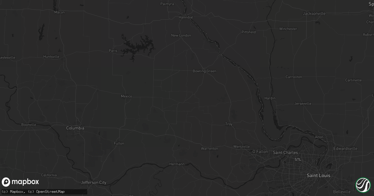 Hail map in Middletown, MO on June 27, 2026