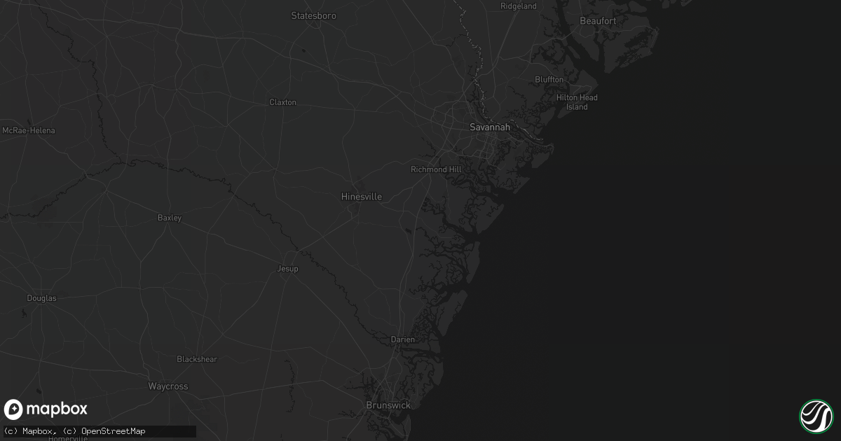 Hail map in Midway, GA on June 27, 2026