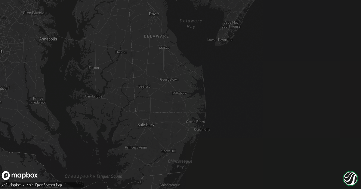 Hail map in Millsboro, DE on June 27, 2026