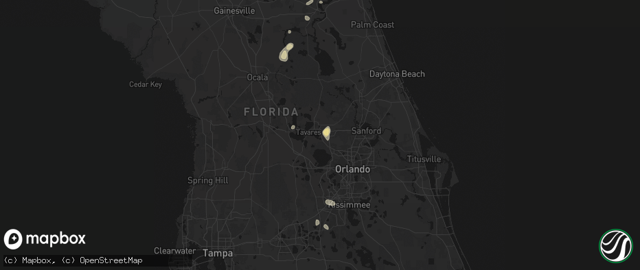Hail map in Mount Dora, FL on June 27, 2026