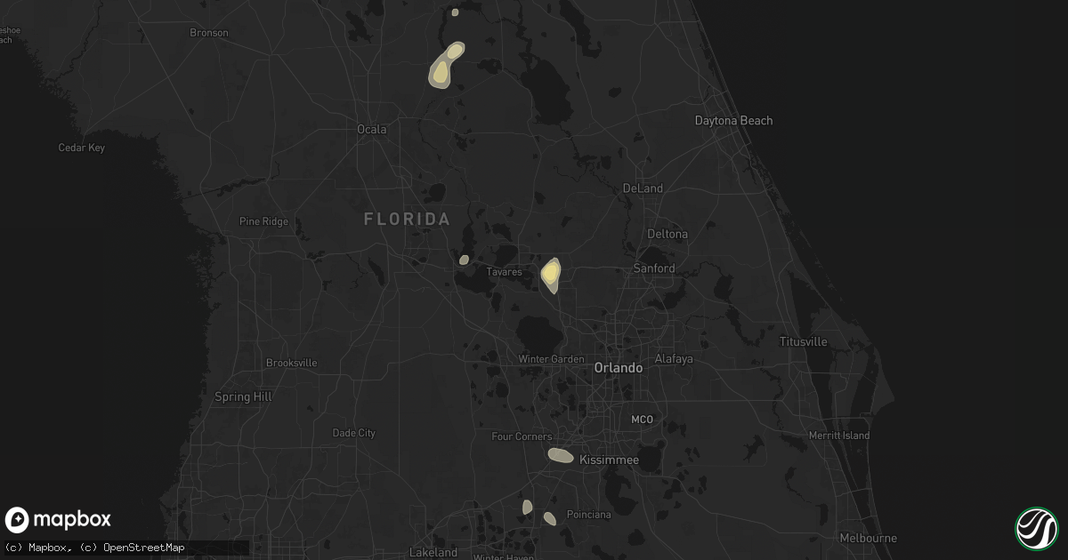 Hail map in Mount Dora, FL on June 27, 2026