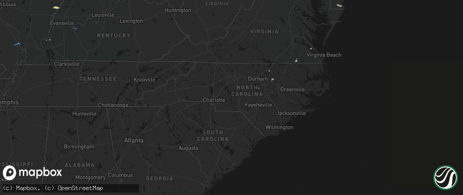 Hail map in North Carolina on June 27, 2026