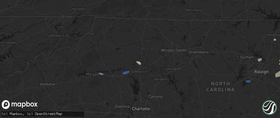 Hail map in Olin, NC on June 27, 2026