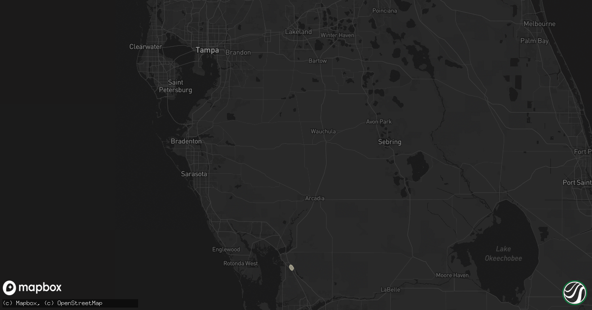 Hail map in Ona, FL on June 27, 2026