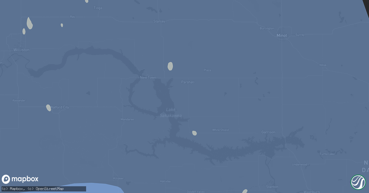 Hail map in Parshall, ND on June 27, 2026