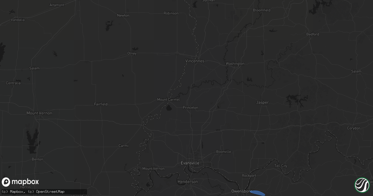 Hail map in Patoka, IN on June 27, 2026