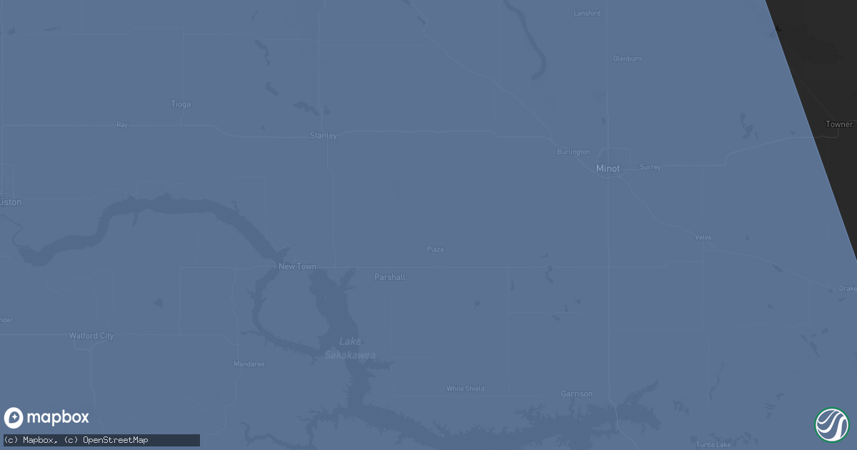 Hail map in Plaza, ND on June 27, 2026
