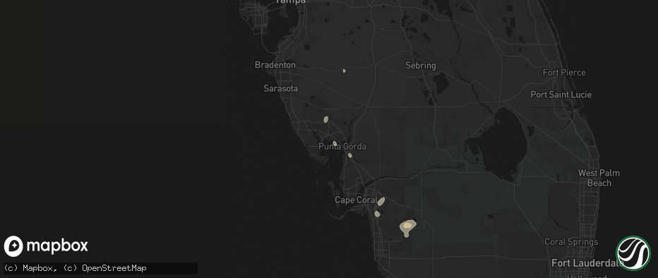 Hail map in Port Charlotte, FL on June 27, 2026