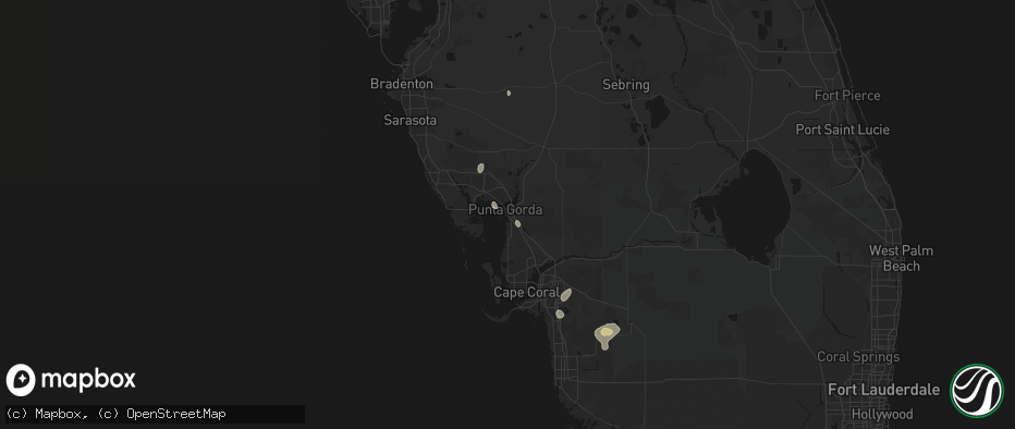 Hail map in Punta Gorda, FL on June 27, 2026