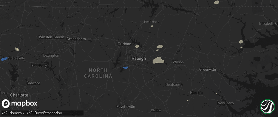 Hail map in Raleigh, NC on June 27, 2026
