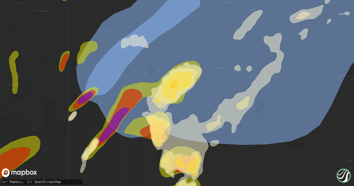 Hail map in Ralph, SD on June 27, 2026