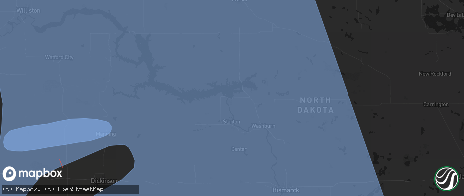 Hail map in Riverdale, ND on June 27, 2026