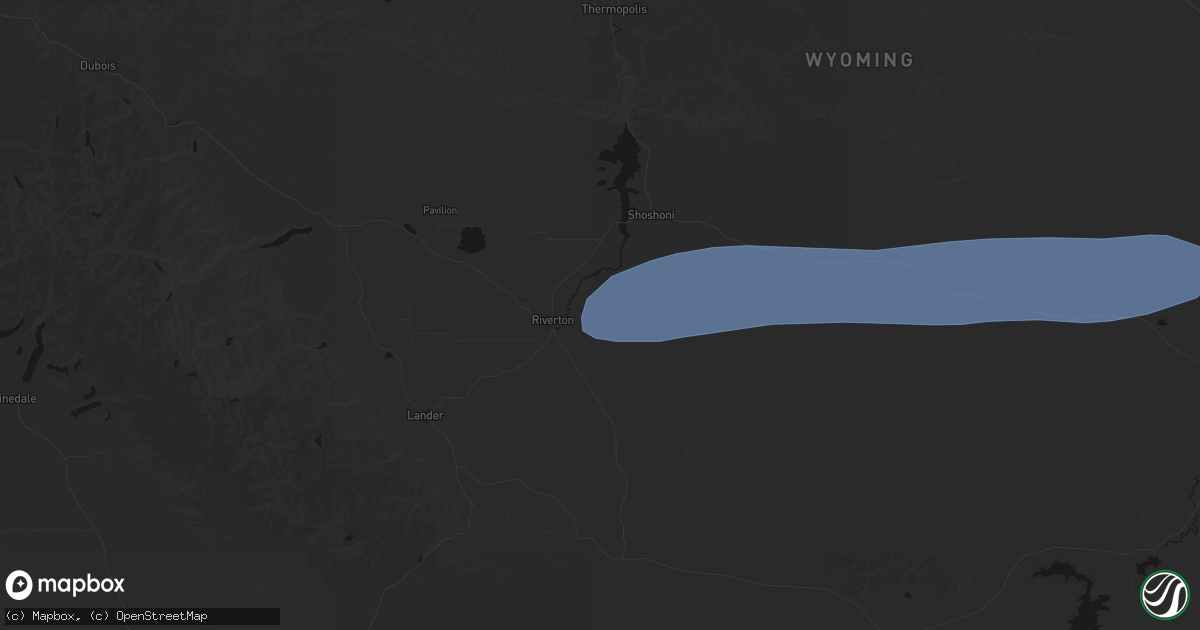 Hail map in Riverton, WY on June 27, 2026