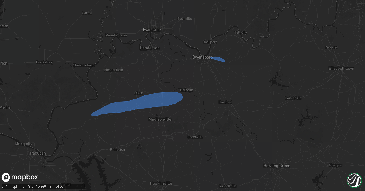 Hail map in Rumsey, KY on June 27, 2026
